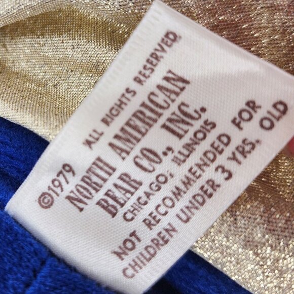 Vintage North American Bear Co Inc Plush Blue Elvis Teddy Bear 20" 1979 - Picture 7 of 10